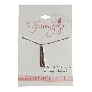 Brand New Thankful Silver Pendant Necklace